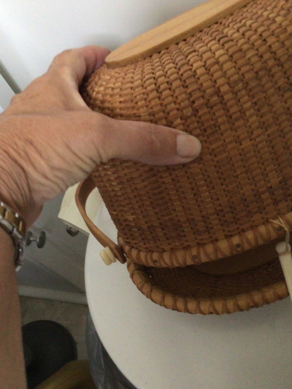 Nantucket lightship basket purse - Picture 4 of 4